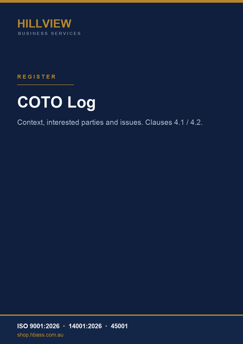 COTO Log register
