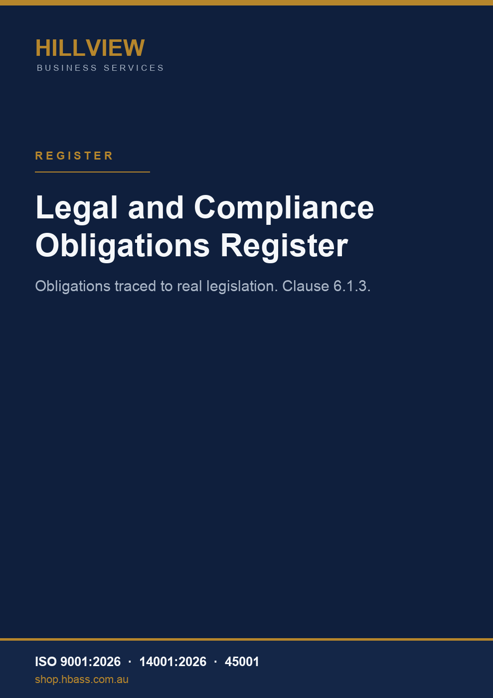 Legal and Compliance Obligations Register