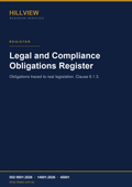 Legal and Compliance Obligations Register