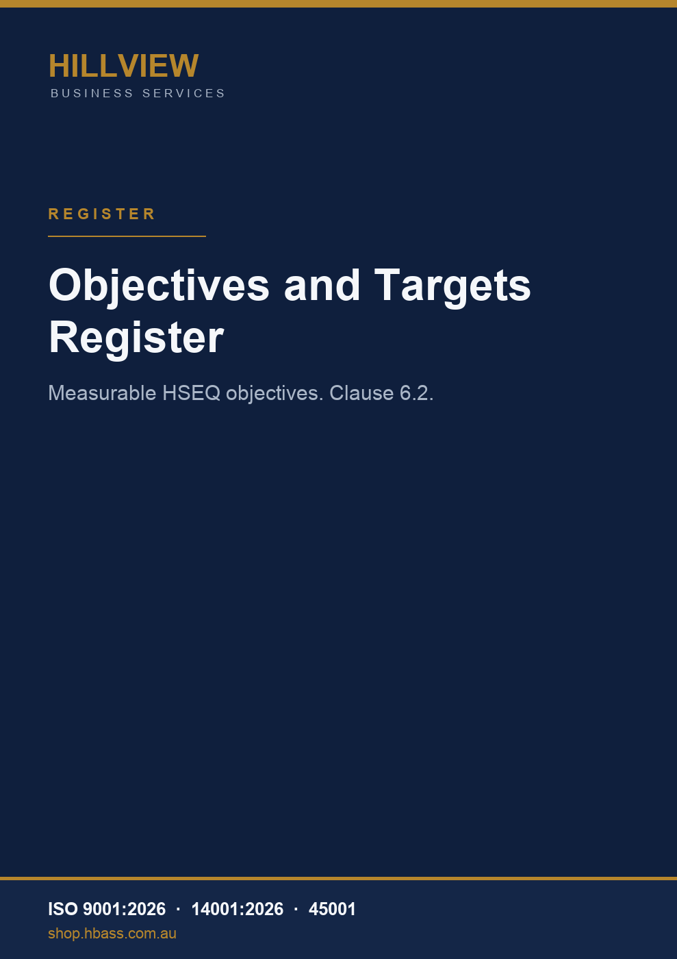 Objectives and Targets Register
