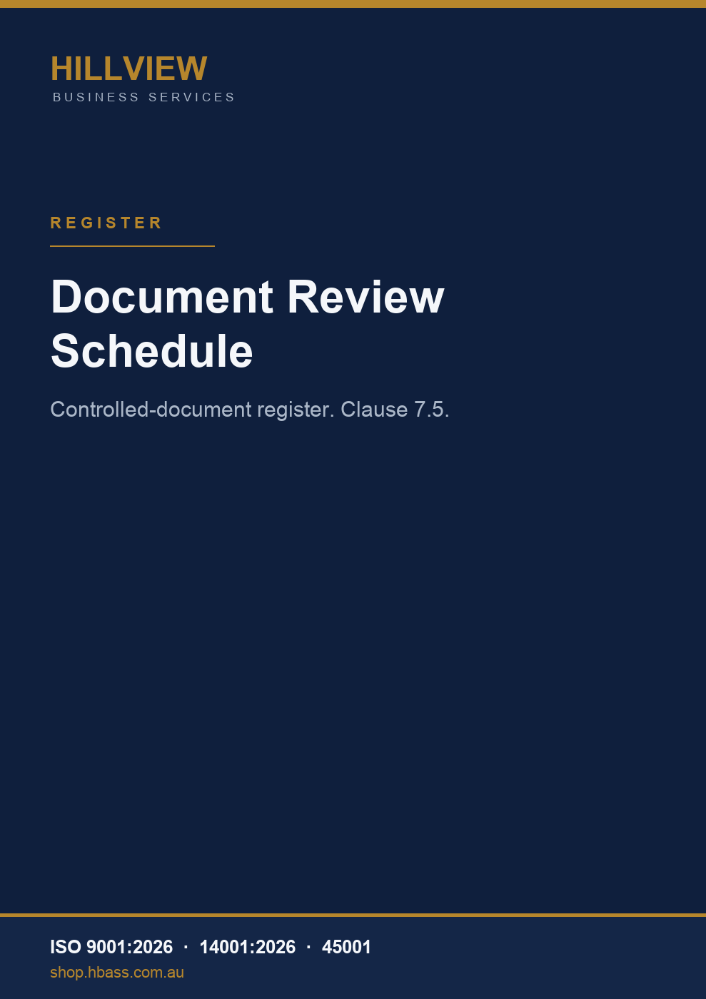 Document Review Schedule