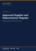 Approved Supplier and Subcontractor Register