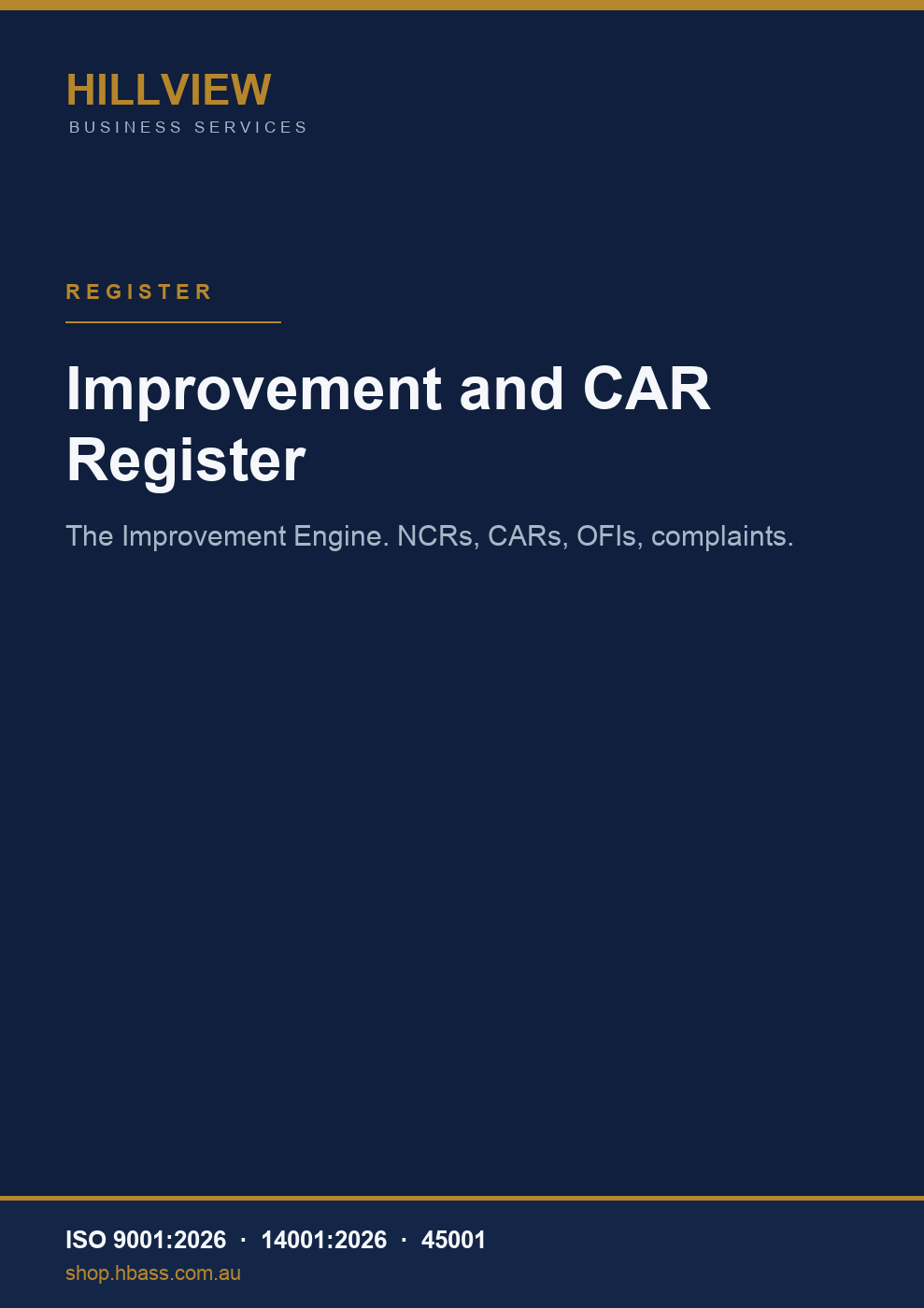 Improvement and CAR Register