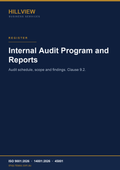 Internal Audit Program and Reports