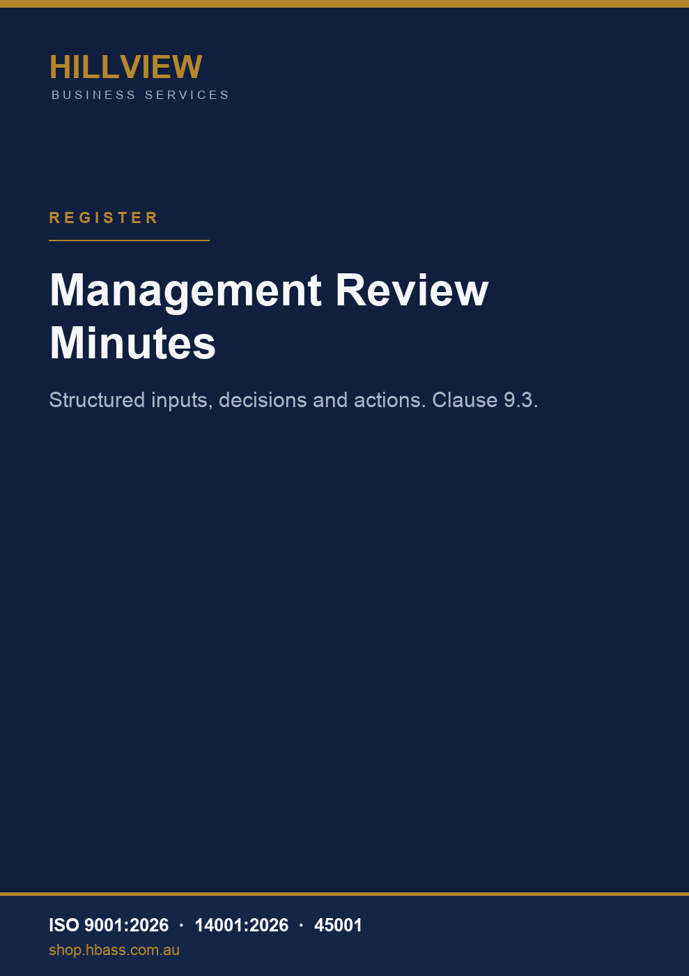 Management Review Minutes