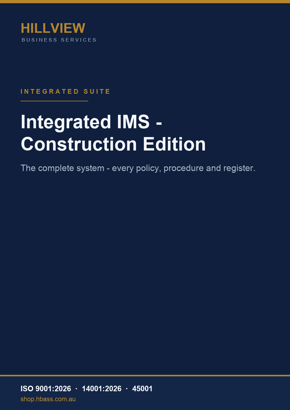 Integrated IMS - Construction Edition