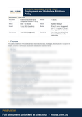 Hillview Employment and Workplace Relations Policy - sample preview (branded, partially blurred)