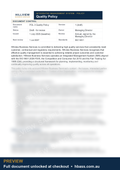 Hillview ISO 9001 Quality Policy - sample preview (branded, partially blurred)