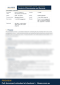 Hillview Control of Documents and Records Procedure - sample preview