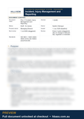 Hillview Incident and Injury Management Procedure - sample preview